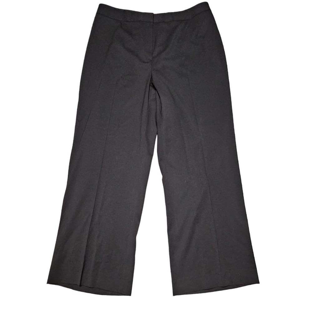 Lafayette‎ 148 Womens Dress Pants Sz 14 Menswear Flat Front Virgin Wool Blend